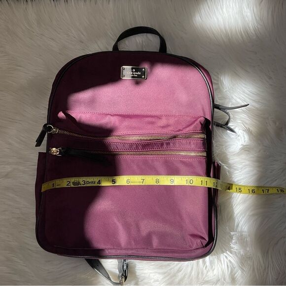Kate Spade Burgundy Bradley Nylon Backpack with Matching Wallet main image 12